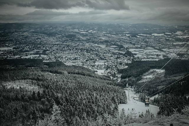 pohled na Liberec z Ještědu